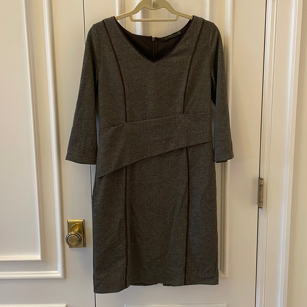 Limited Brown Herringbone Dress